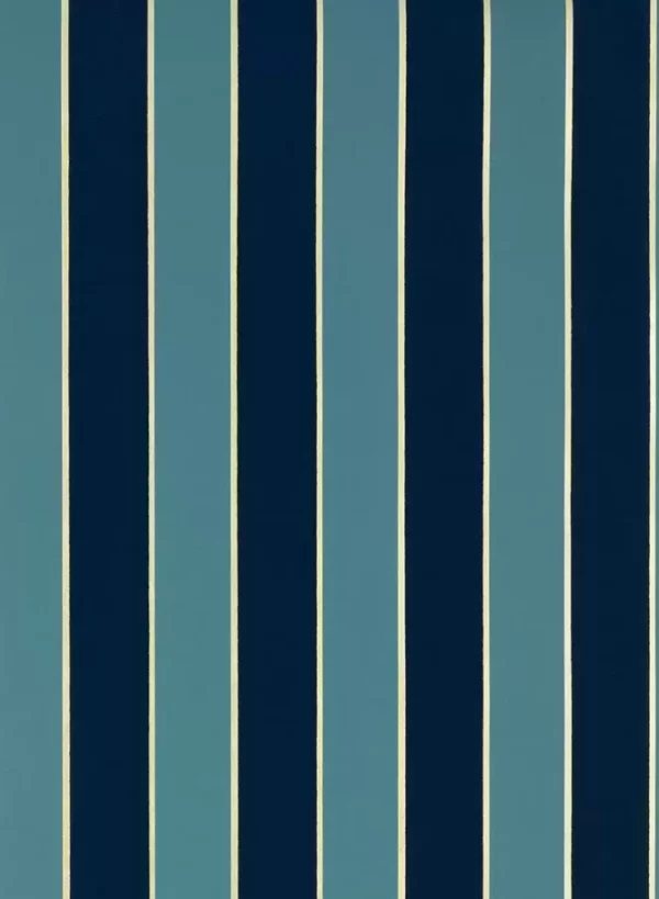 Regency Stripe Wallpaper - Peacock by blue striped wallpaper from osborne & little