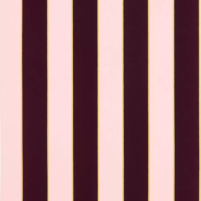 Regency Stripe Wallpaper -  Berry / Gold swatch