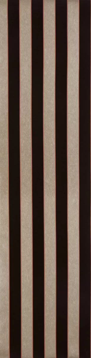 Regency Stripe Wallpaper - Bronze / Coral by neutral striped wallpaper from osborne & little