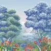 blue botanical wallpaper from osborne & little