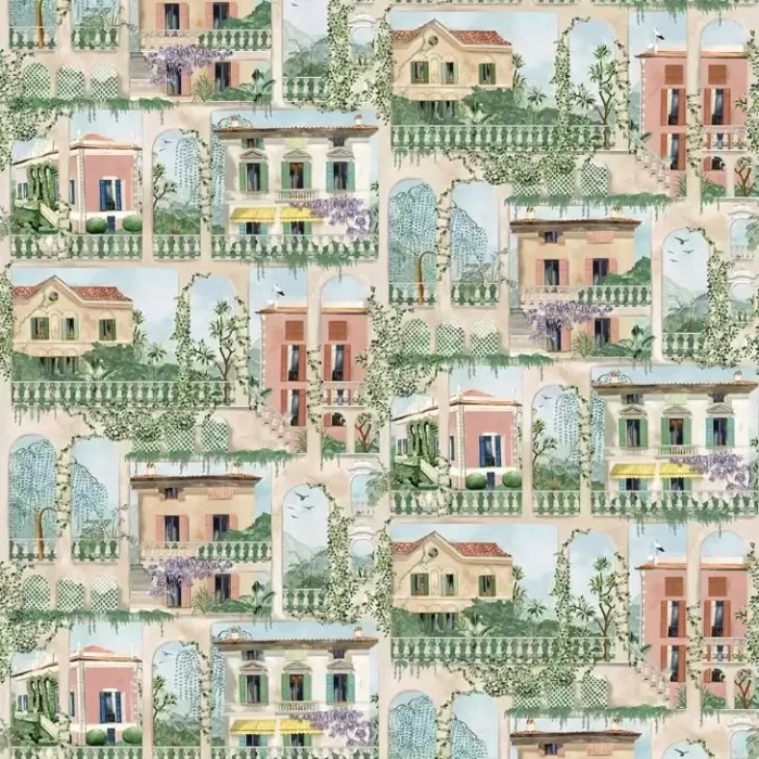 Villa Como Wallpaper - Terracotta swatch