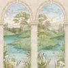 green botanical wallpaper from osborne & little