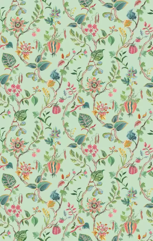 Mythica Wallpaper - Celadon by green botanical wallpaper from osborne & little