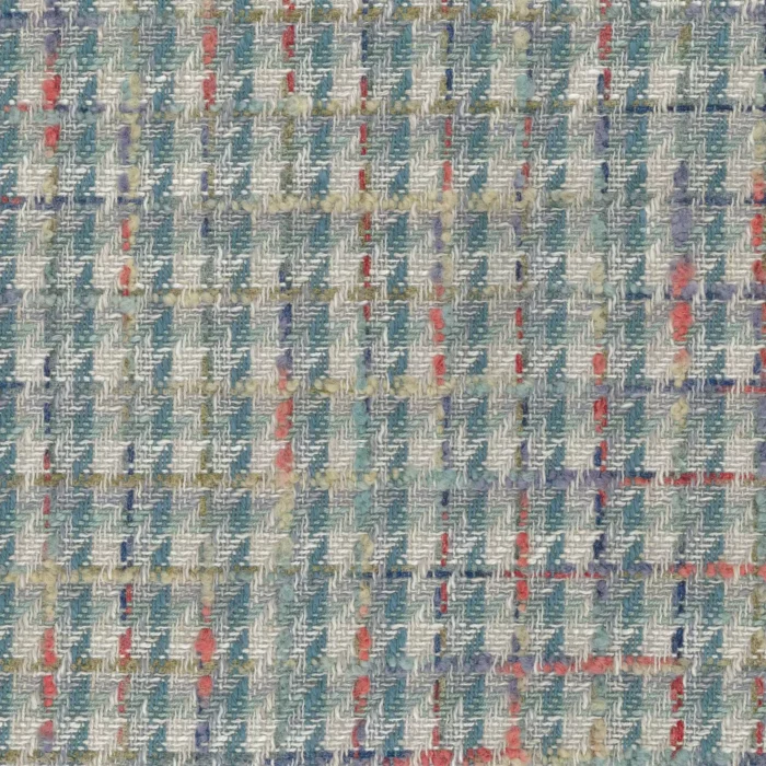 Burlington Fabric - Aqua /  Coral – Aqua / Coral swatch