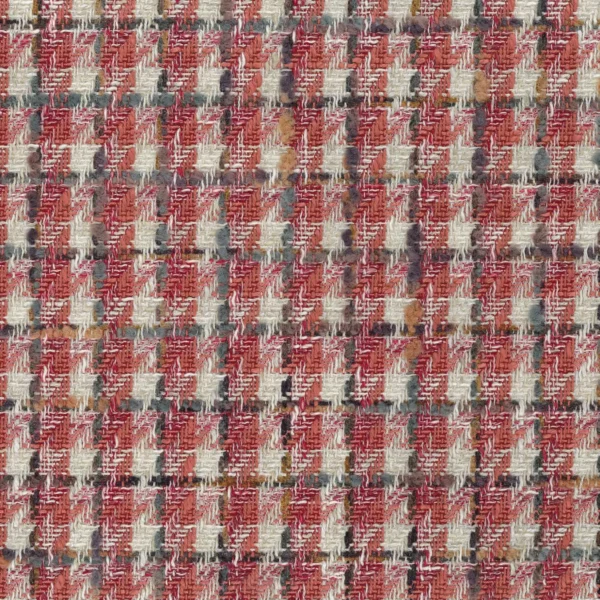 Burlington Fabric - Terracotta by red checked woolen fabric from Osborne & Little