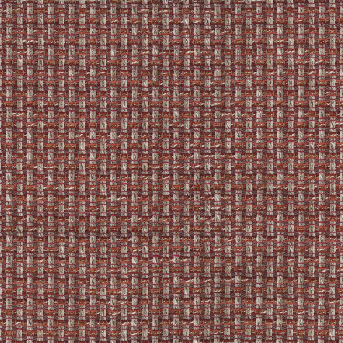Arlington Fabric - Terracotta by red plain velvet-chenille fabric from Osborne & Little