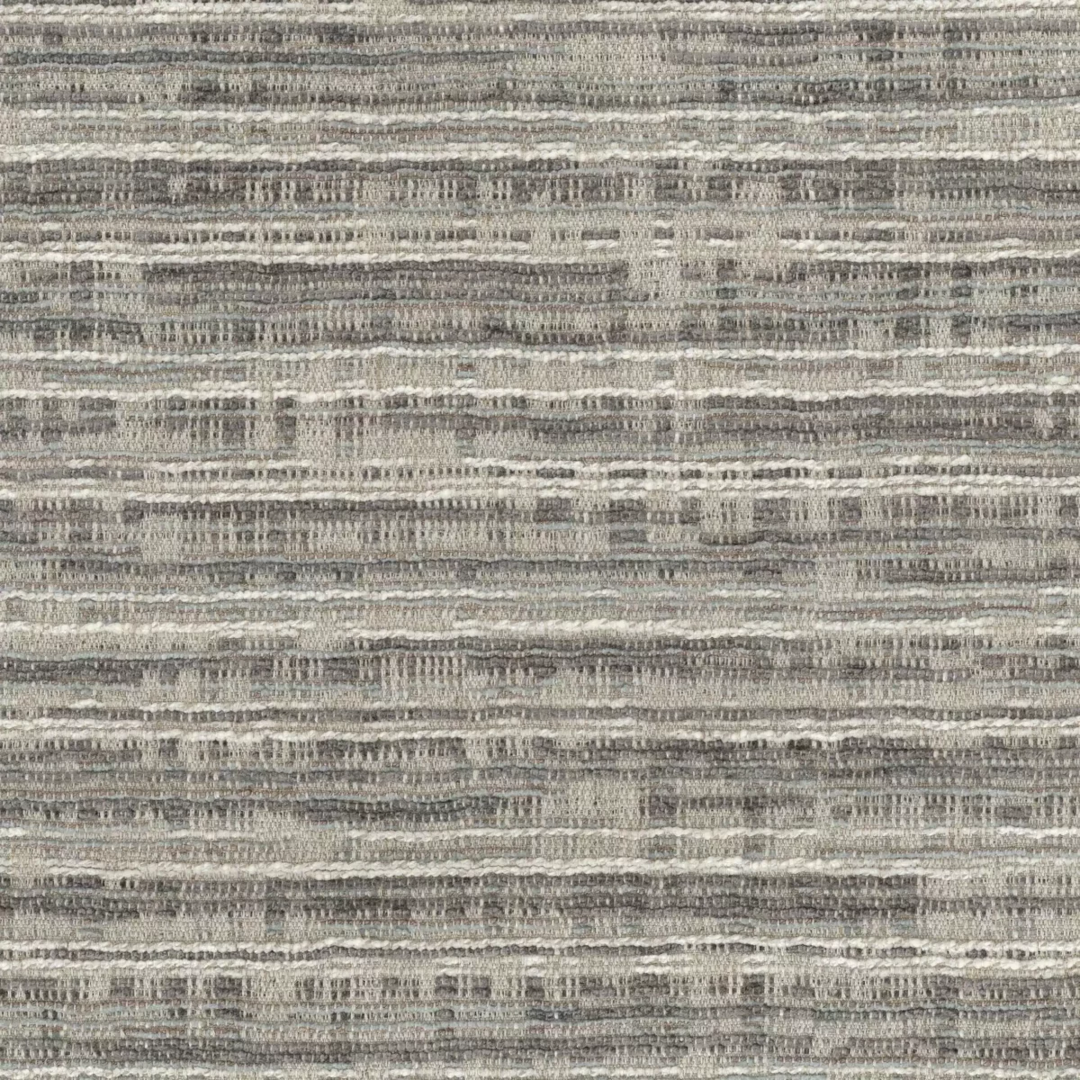 Berkeley Fabric - Linen / Aqua by neutral striped velvet-chenille fabric from Osborne & Little