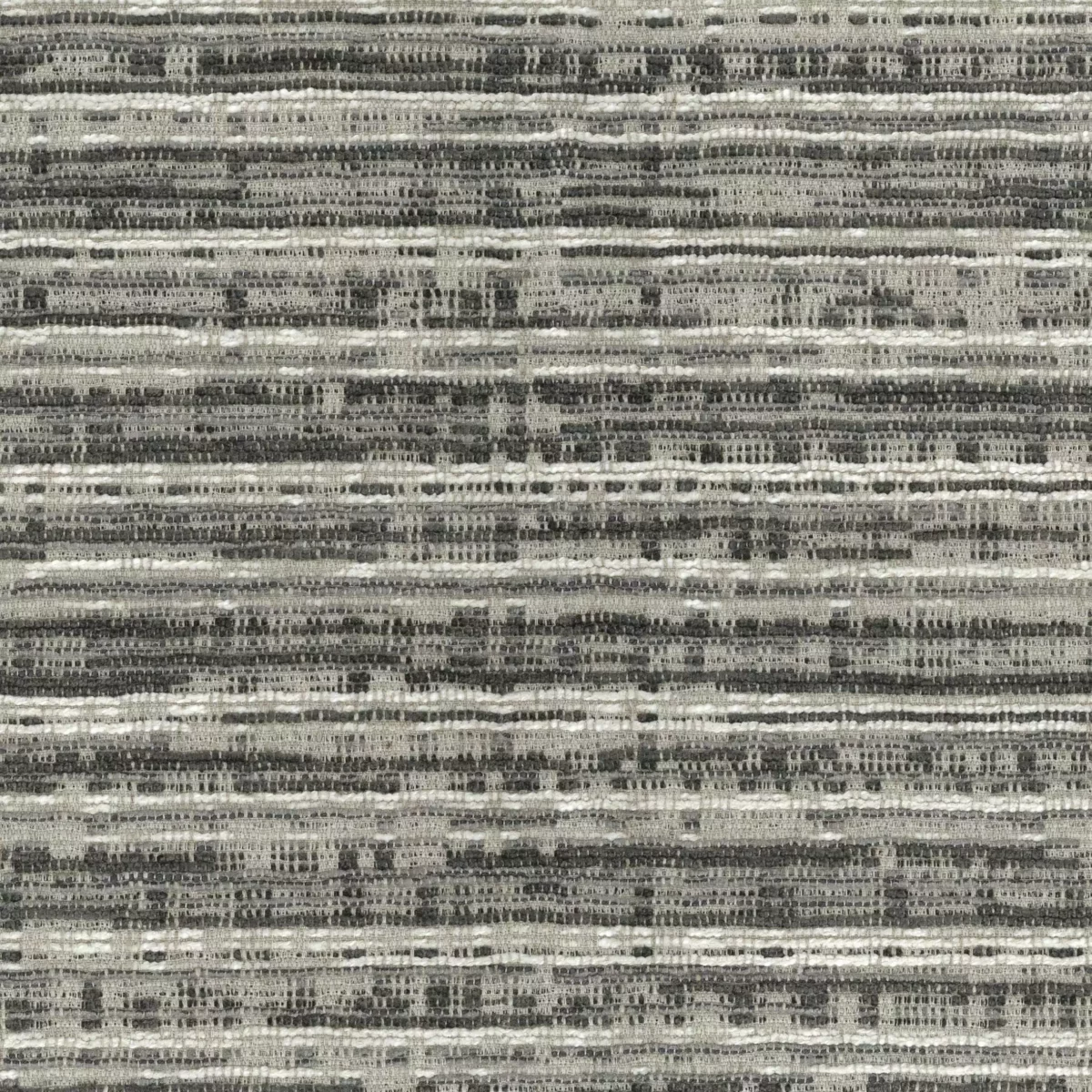 Berkeley Fabric - Charcoal / Ivory by black-grey striped velvet-chenille fabric from Osborne & Little