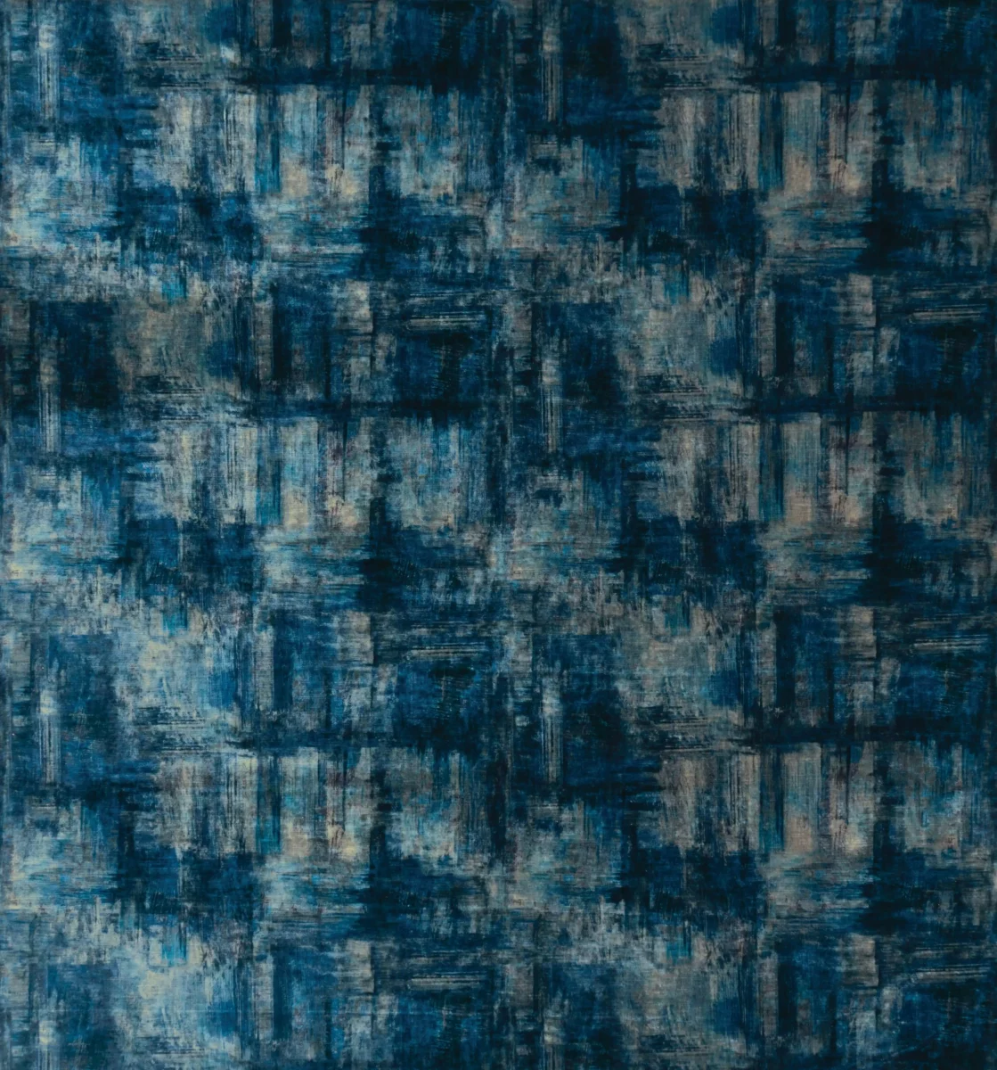blue contemporary printed fabric from Osborne & Little