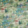 green botanical velvet-chenille fabric from Osborne & Little