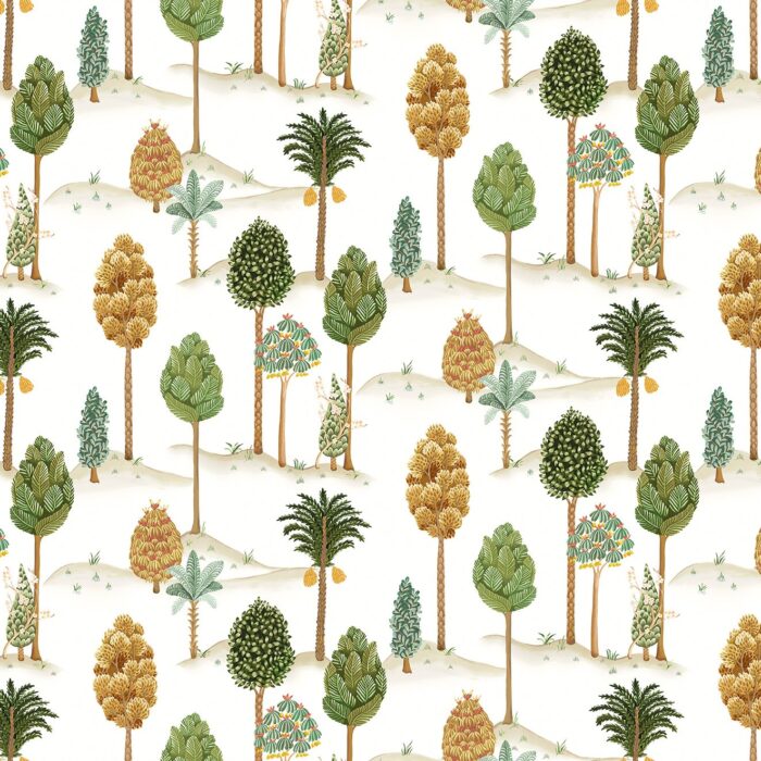 Foresta Fabric - Olive / Gold swatch
