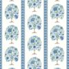 blue botanical linen fabric from Osborne & Little