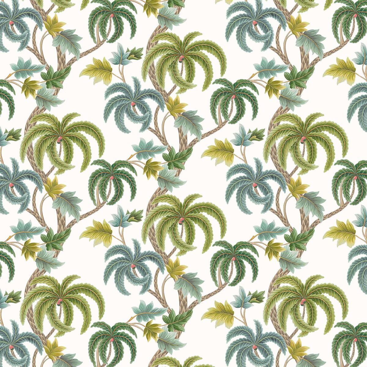 green botanical printed fabric from Osborne & Little