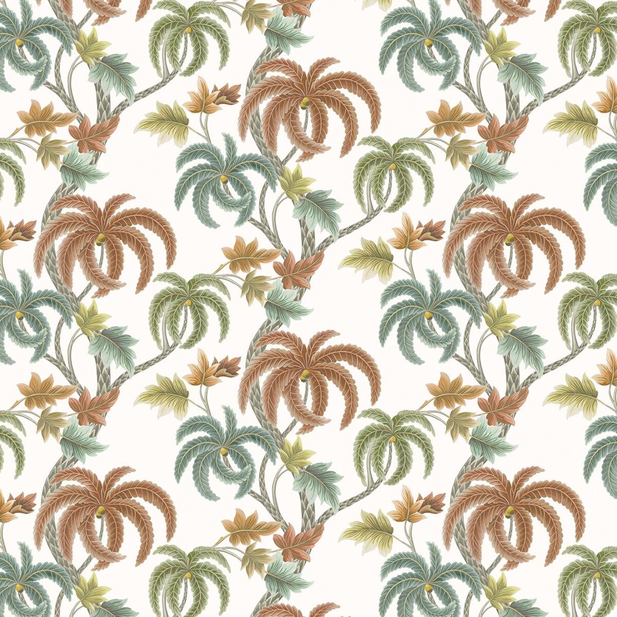brown botanical printed fabric from Osborne & Little