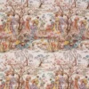 orange botanical linen fabric from Osborne & Little