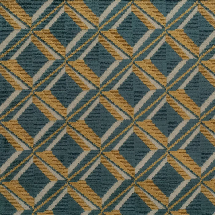 Amelia Fabric - Petrol /  Ginger – Petrol / Ginger swatch