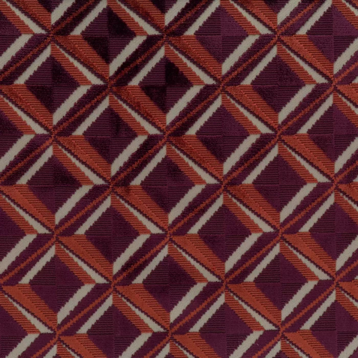 Amelia Fabric - Coral / Berry swatch