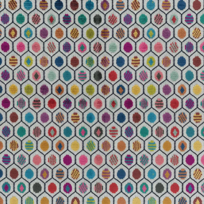 Pelangi Velvet Fabric - Multi swatch