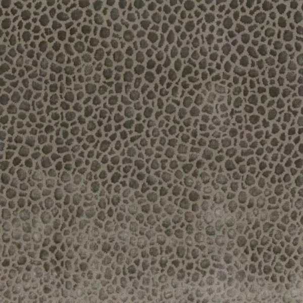 Kuri Fabric - Stone by brown spotted velvet-chenille fabric from Osborne & Little