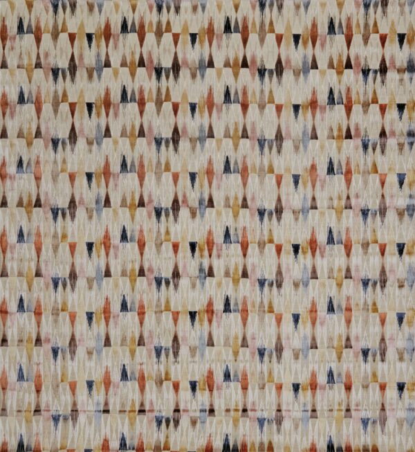 Colville Fabric - Blush by orange geometric velvet-chenille fabric from Osborne & Little