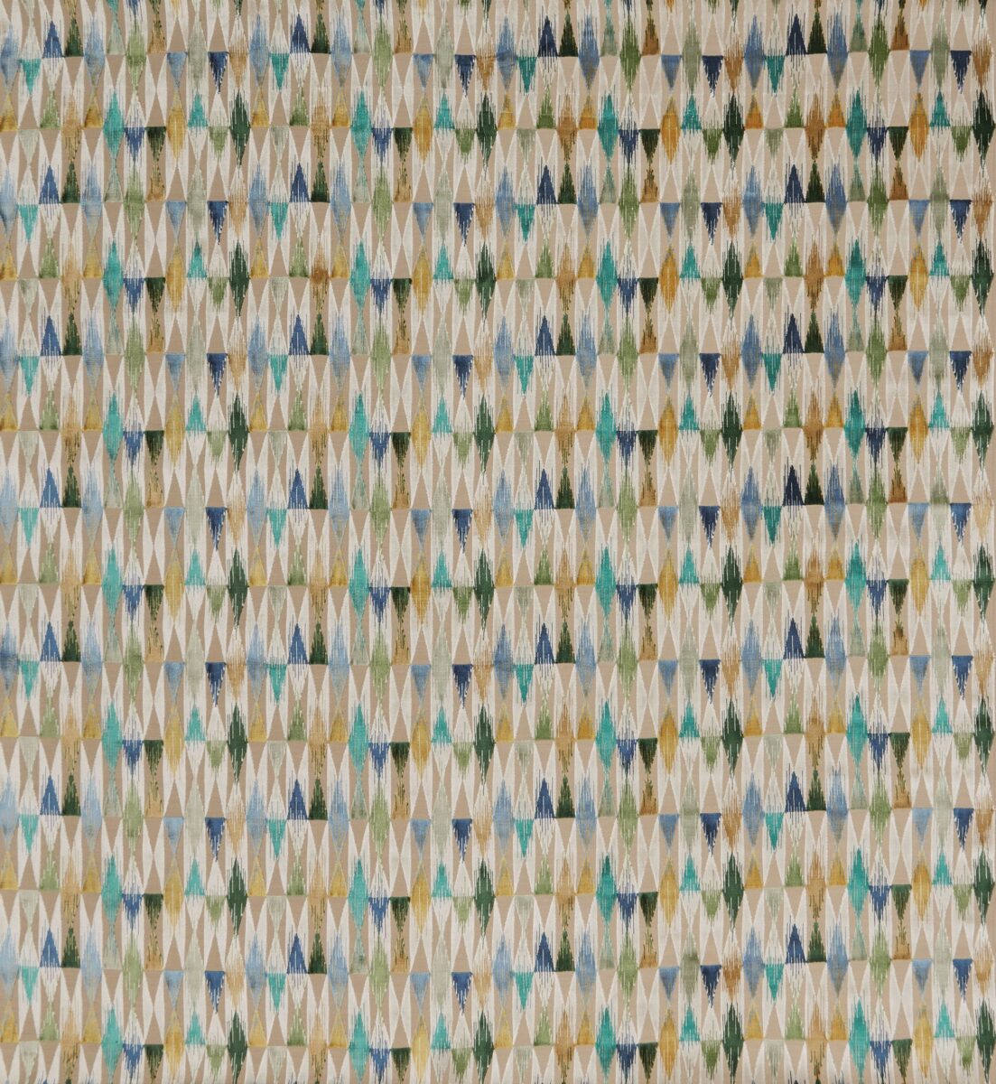 Colville Fabric - Fir by blue geometric velvet-chenille fabric from Osborne & Little