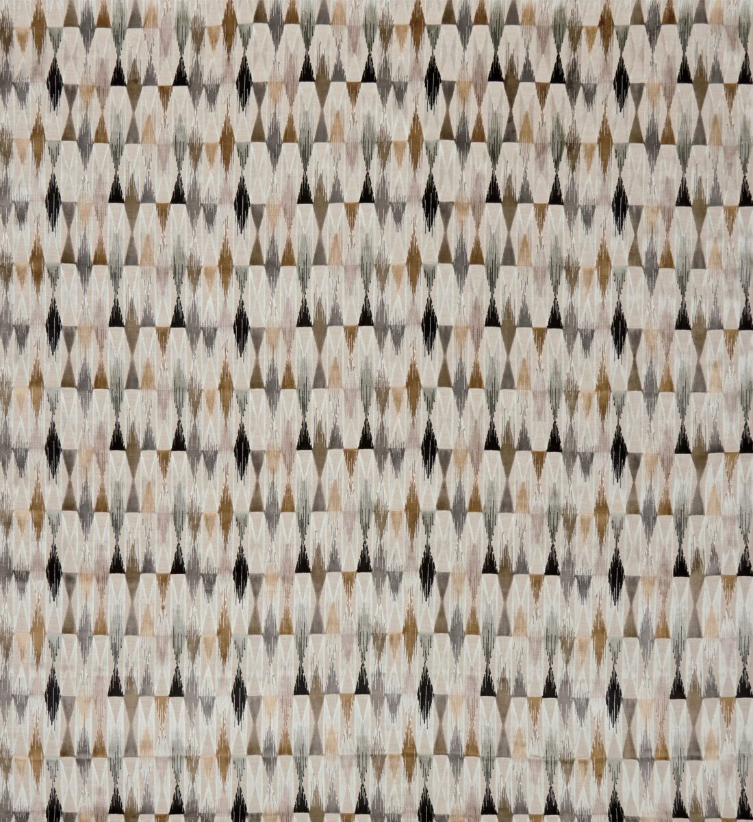 Colville Fabric - Charcoal by black-grey geometric velvet-chenille fabric from Osborne & Little