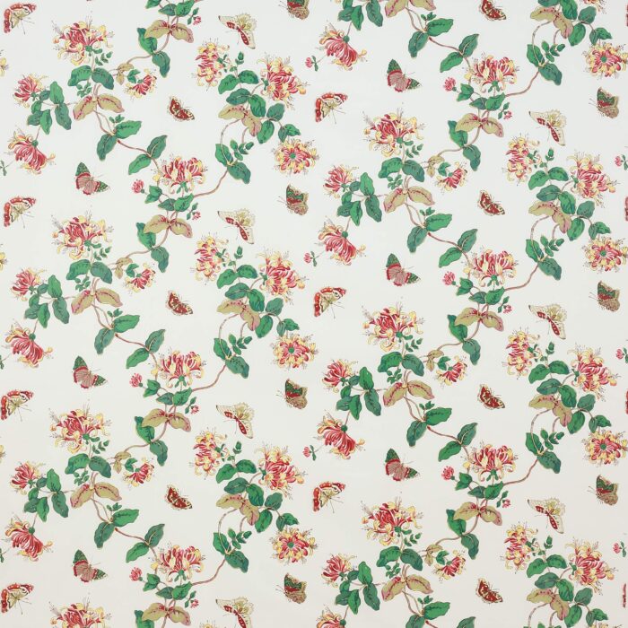 Honeysuckle Fabric - Red Chintz swatch