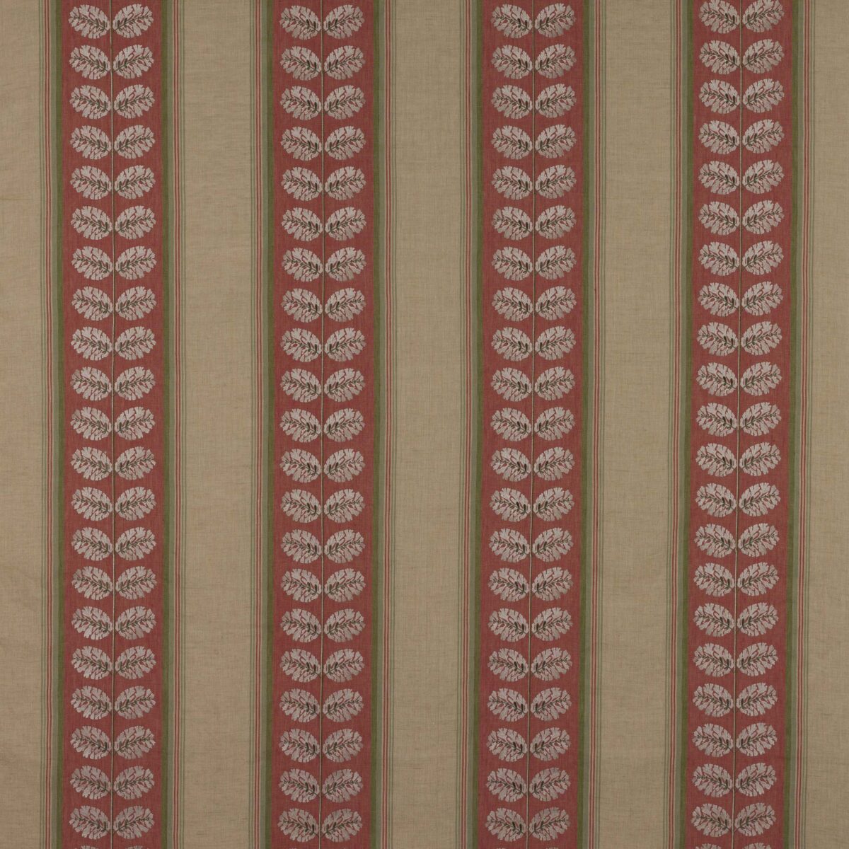 red striped linen fabric from Colefax & Fowler