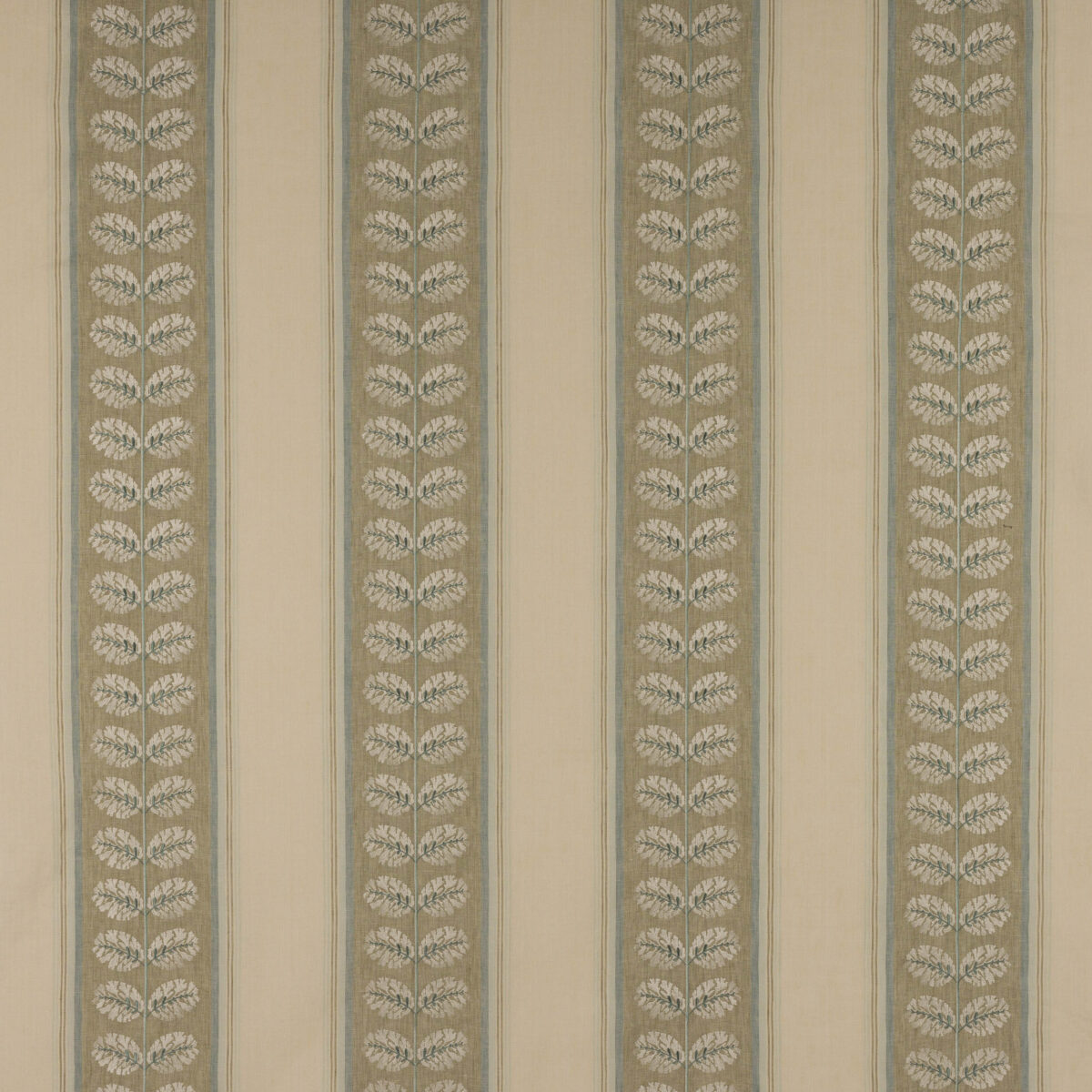 blue striped linen fabric from Colefax & Fowler