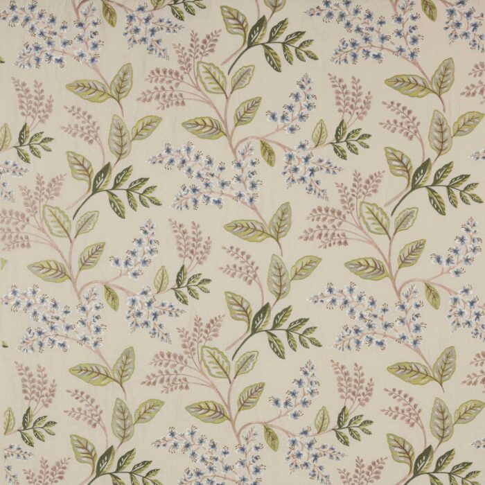 Fairlight Fabric - Blue / Leaf swatch