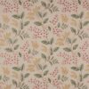 red botanical embroideried fabric from Colefax & Fowler