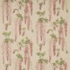 pink botanical embroideried fabric from Colefax & Fowler