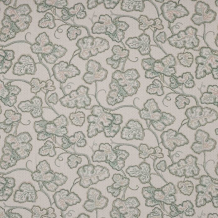 Leaf Damask Fabric - Green swatch
