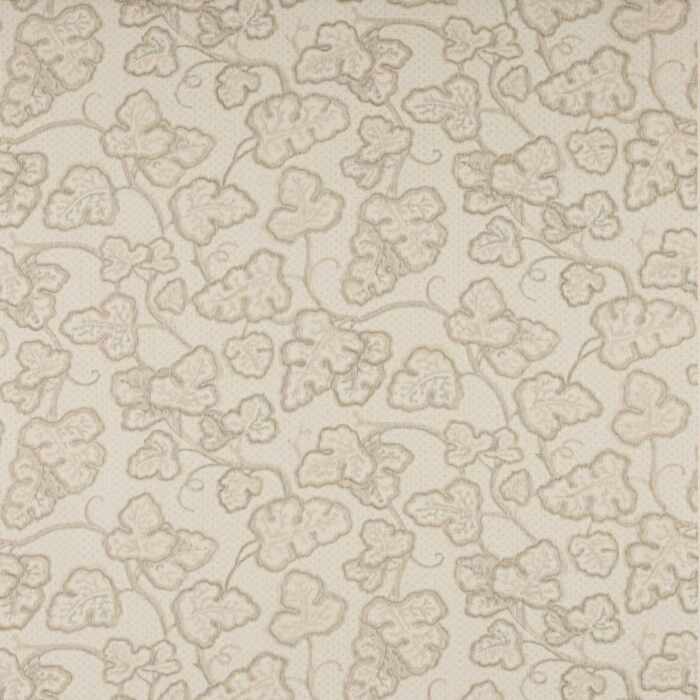 Leaf Damask Fabric - Beige swatch