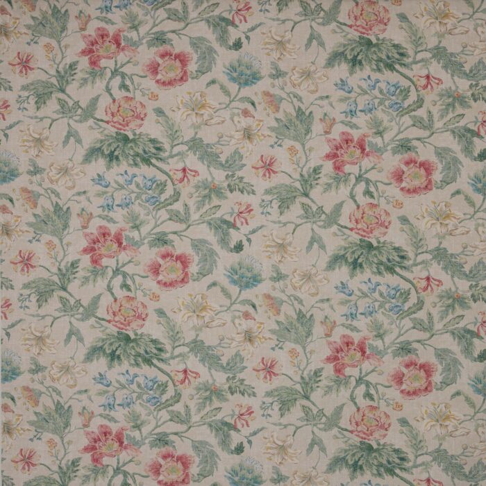 Tapestry Garden Fabric - Pink / Green swatch