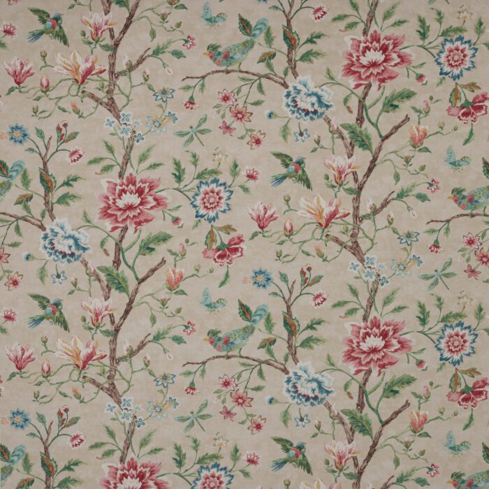 Belgrove Fabric - Pink / Green swatch