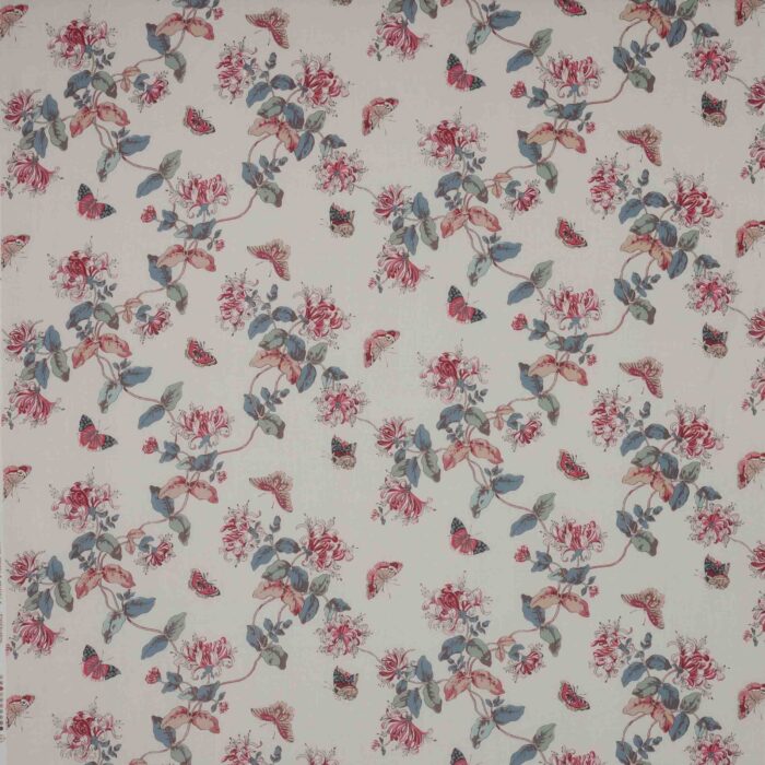 Honeysuckle Fabric - Pink / Slate swatch