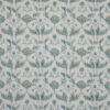blue botanical linen fabric from Colefax & Fowler