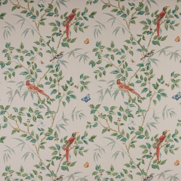 white animal cotton fabric from Colefax & Fowler