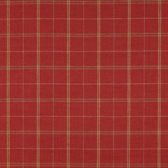 Hemsby Check Fabric - Red swatch