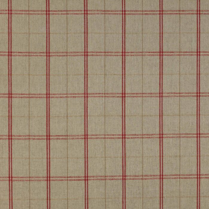 Hemsby Check Fabric - Tomato swatch