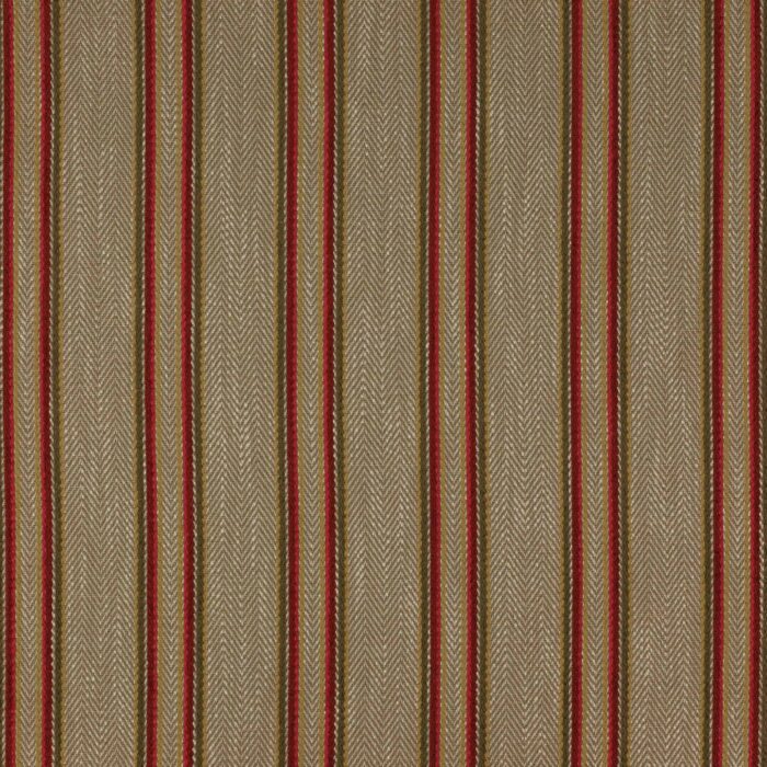 Burnham Stripe Fabric - Tom / Olive swatch