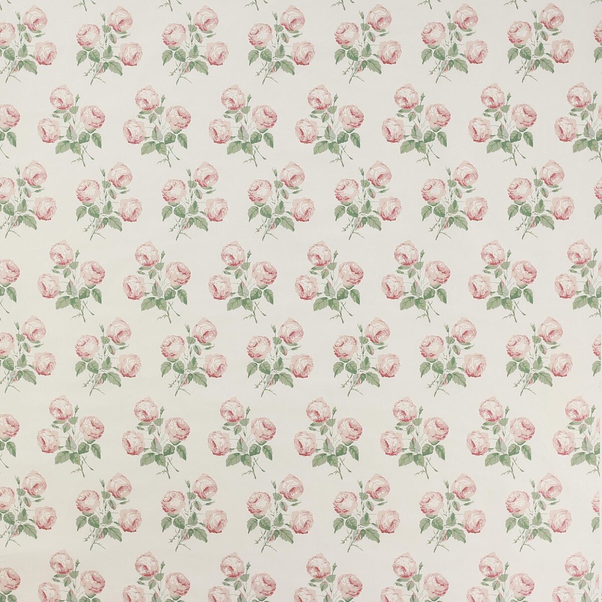 pink botanical cotton fabric from Colefax & Fowler