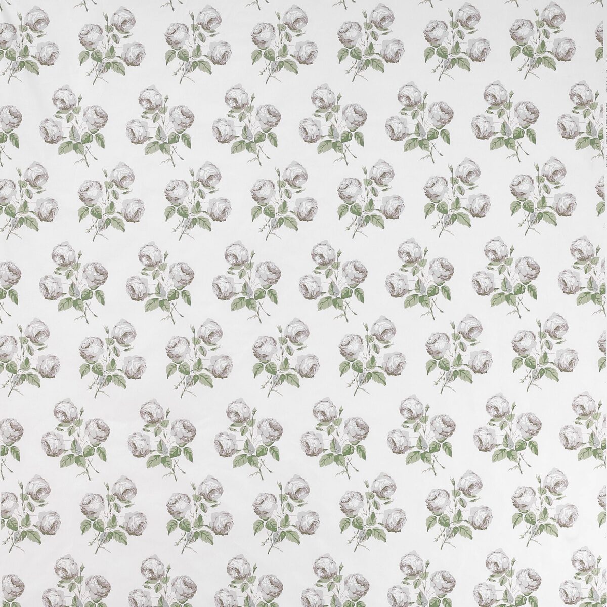 white botanical cotton fabric from Colefax & Fowler