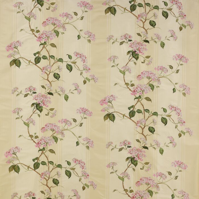 Summerby Silk Fabric - Pink / Green swatch