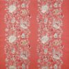 red botanical embroideried fabric from Colefax & Fowler