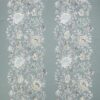 blue botanical embroideried fabric from Colefax & Fowler