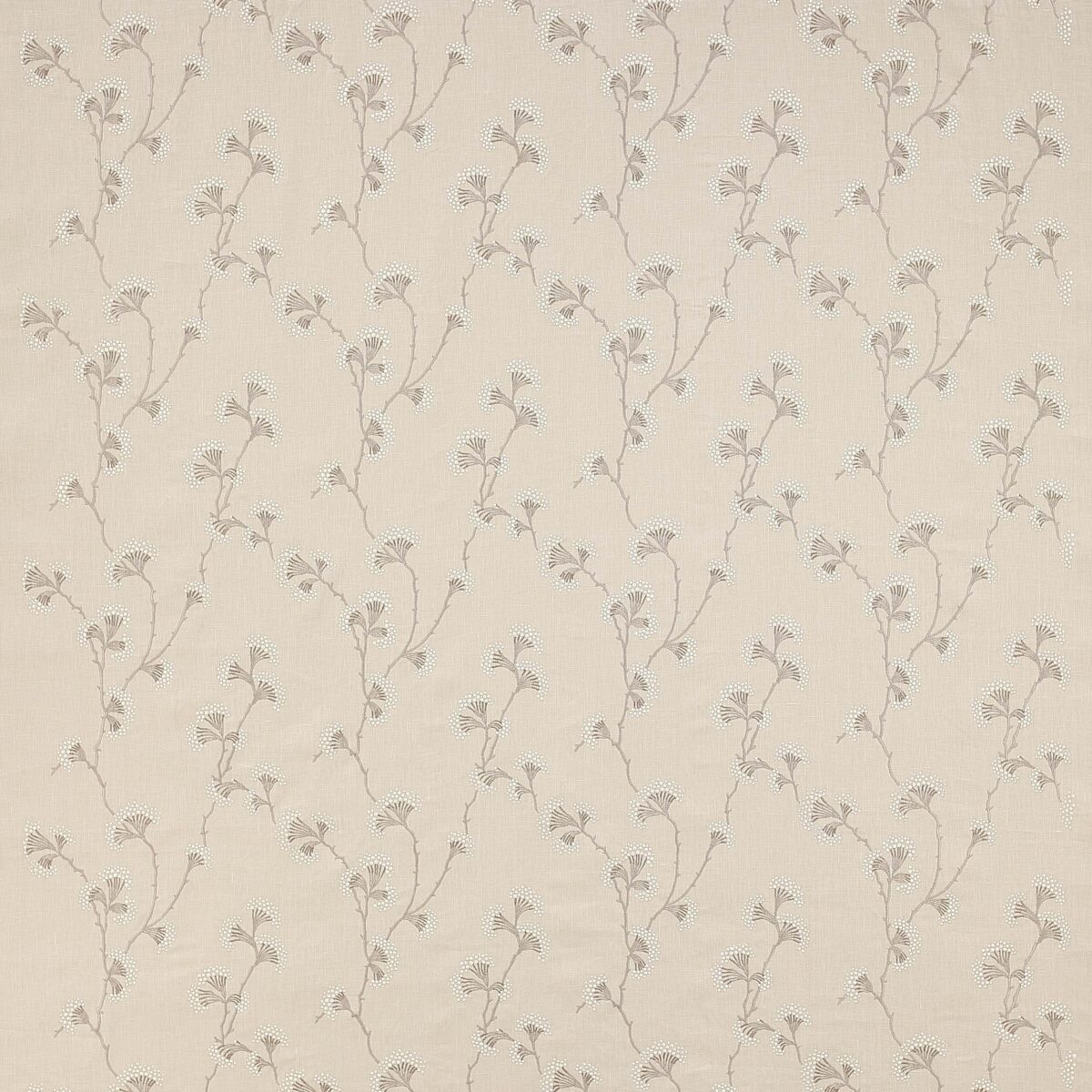Ashbury Fabric - Beige by neutral botanical embroideried fabric from Colefax & Fowler