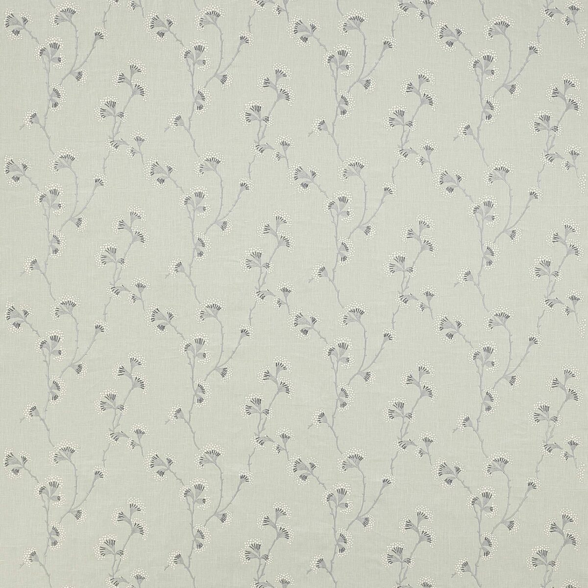 Ashbury Fabric - Blue by blue botanical embroideried fabric from Colefax & Fowler