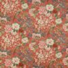 red botanical linen fabric from Colefax & Fowler